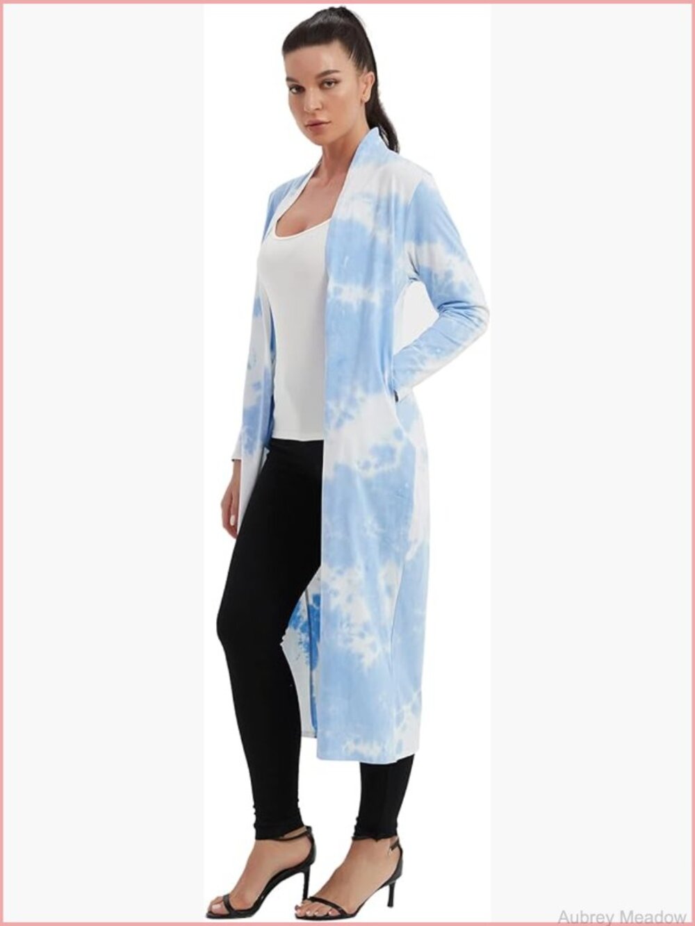 Floor Length Drape Sweater Cardigan - Lightweight Long Sleeve Open Front Maxi